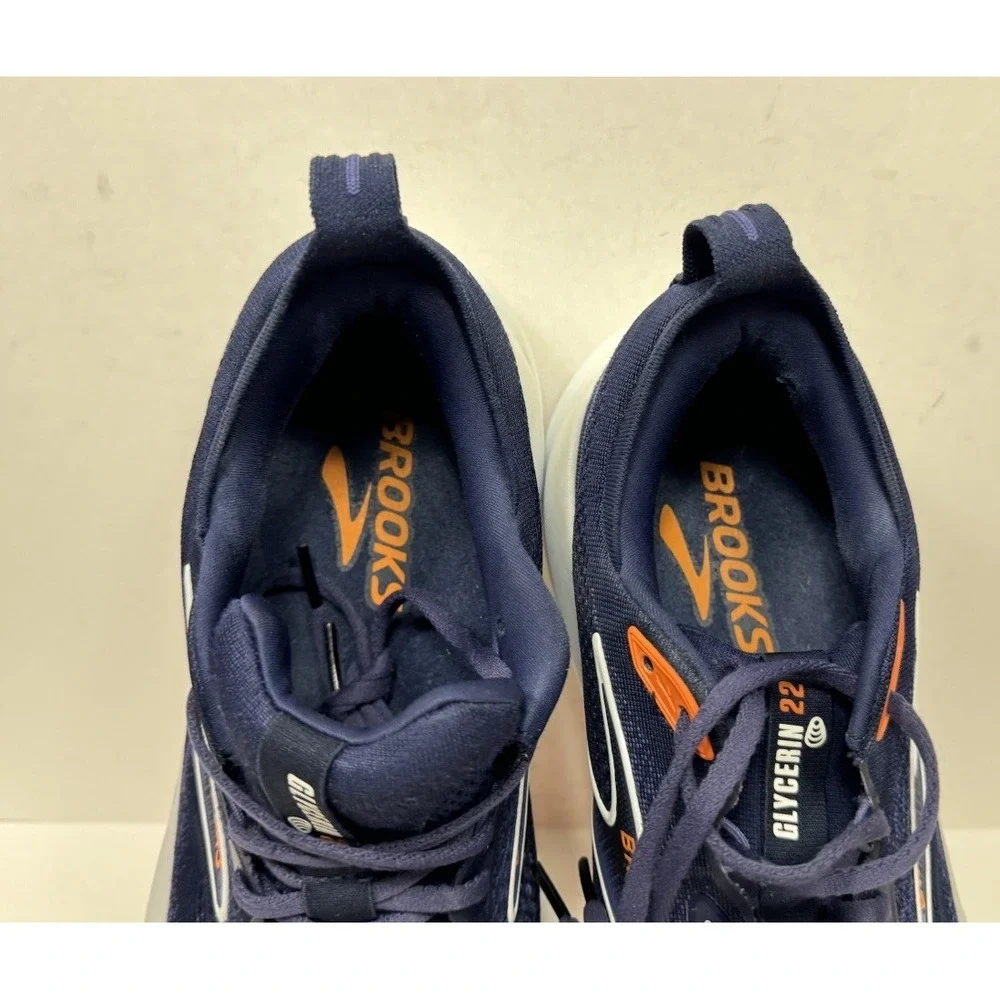Brooks Glycerin 22 Men's Running Shoes Size 11.5 Peacoat Blue Orange 1104451D494